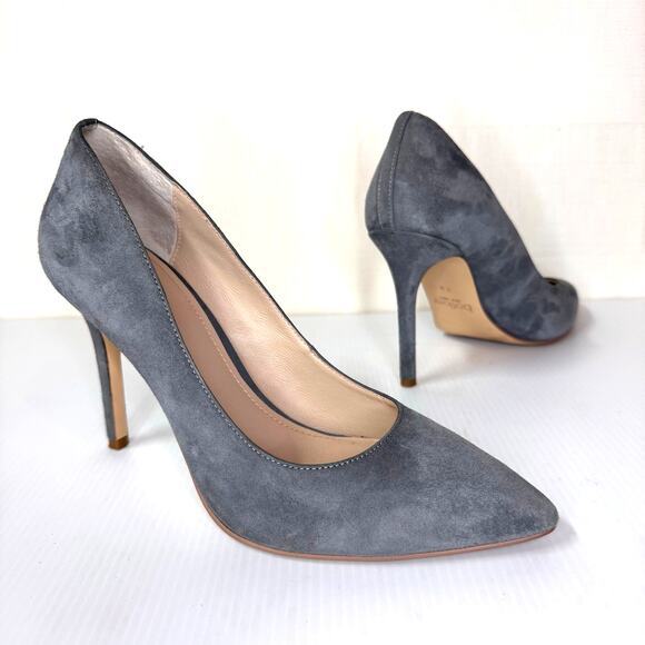 Botkier Shoes - BOTKIER Marci Stiletto Heels Size 7.5 Suede Leather Pointy Toe Elegant Party